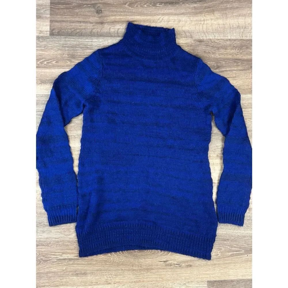 Anthropologie Moth Blue Knit Mock Neck Sweater Women’s Medium